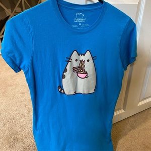 Pusheen eating noodles t shirt